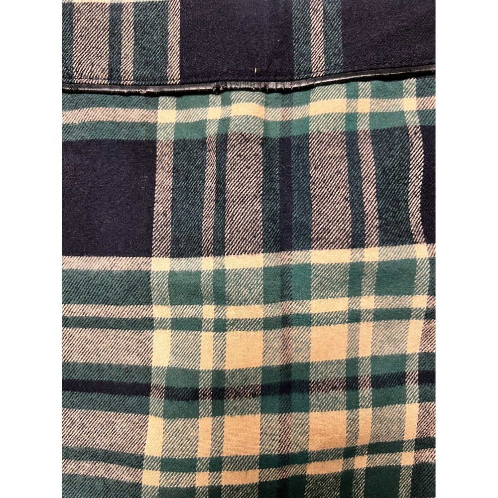 Tommy Hilfiger Plaid Skirt A-Line Pockets Career Casual Green Blue Size 10 FLAW - Picture 2 of 8